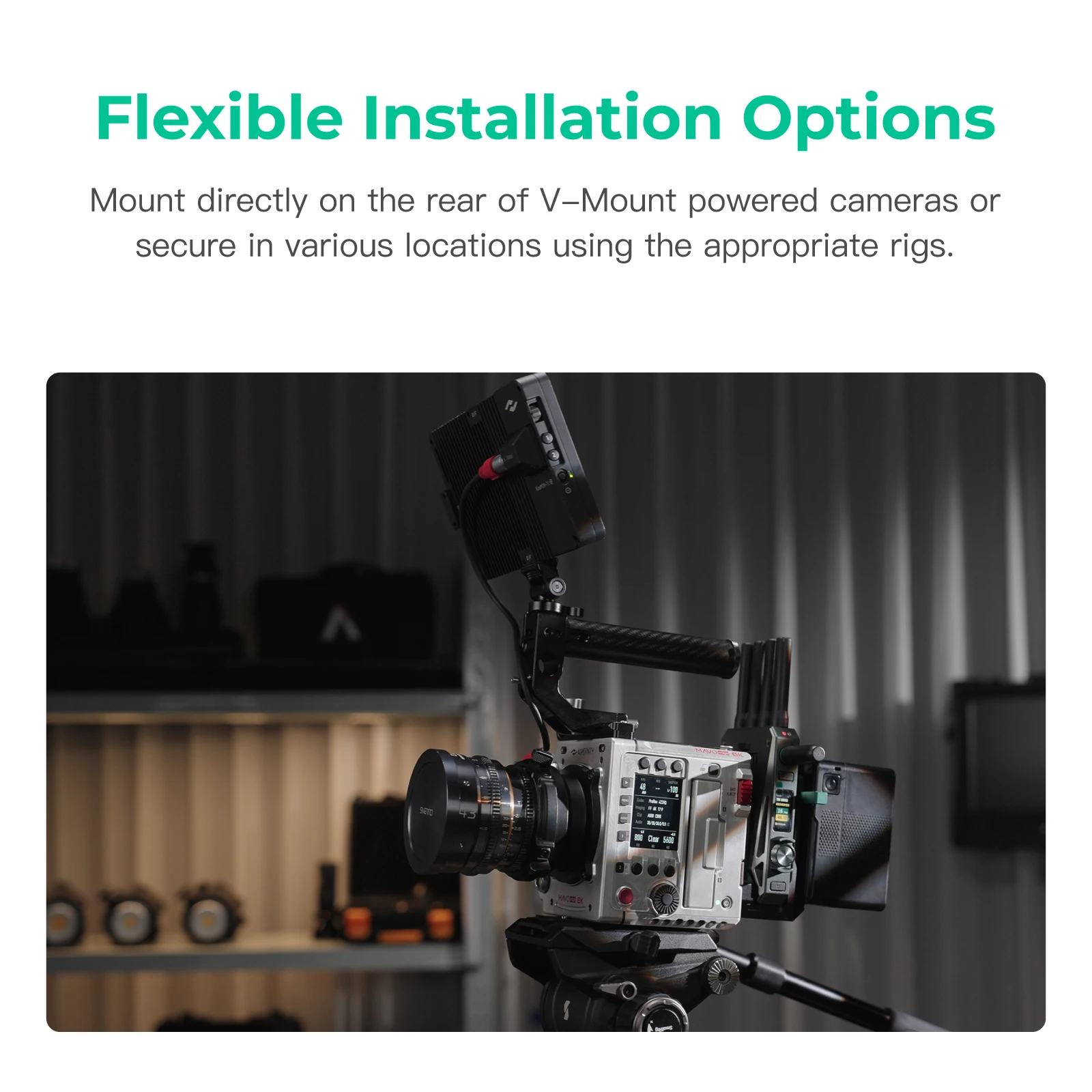 Accsoon Adattatore V-Lock per batteria V-Lock a CineView Master 4K, sistema di trasmissione video CineView 2 SDI