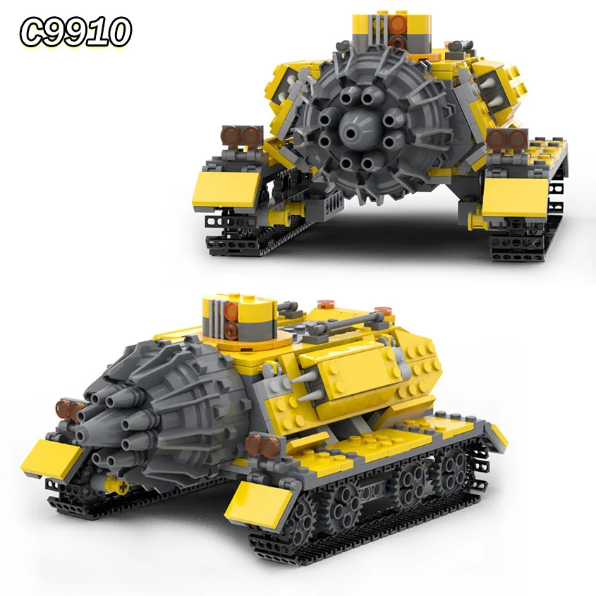 

DIY No. 235 Deep Rock Galaxy Mine Cart Model Building Blocks Set C9910 Assembled Crawler Vehicle Small Bricks Toys Boys Gifts