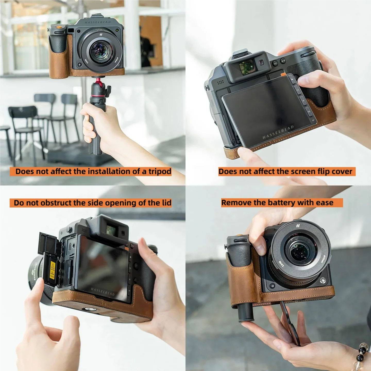 Genuine Leather Camera Case Suitable for Hasselblad X2D2 Camera Bag X2DII Camera Leather Case X2D Cowhide Base