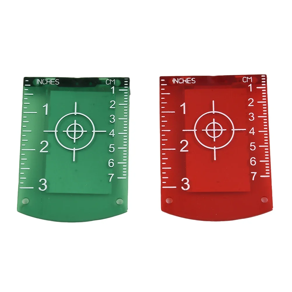 Imagem -03 - Ferramenta de Medição a Laser com Base Magnética Instrumentos de Análise Cartão de Alvo Plástico Alinhamento de Placa Verde Vermelho Nível de Nível