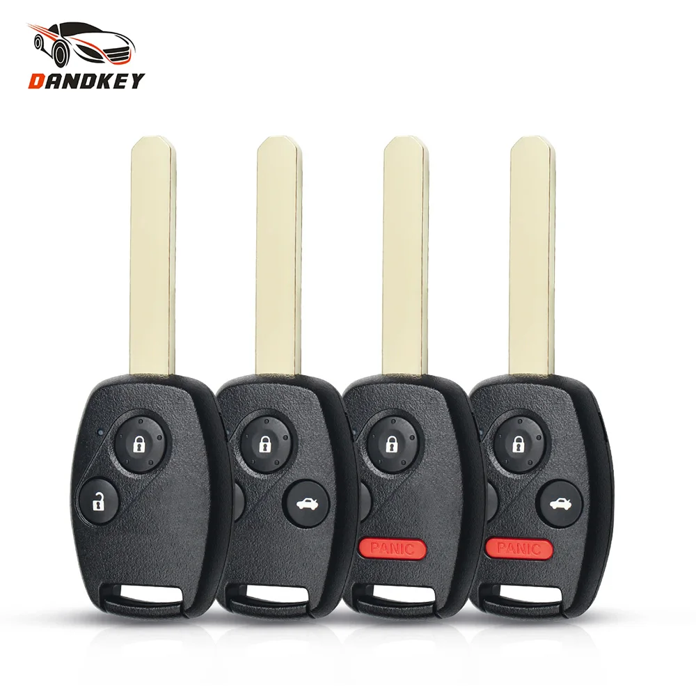 

Dandkey Remote Key Shell Fob 2/3/4 Buttons Uncut Car Case For Honda Fit CRV Civic Insight Ridgeline HRV Jazz ACCORD 2003-2013