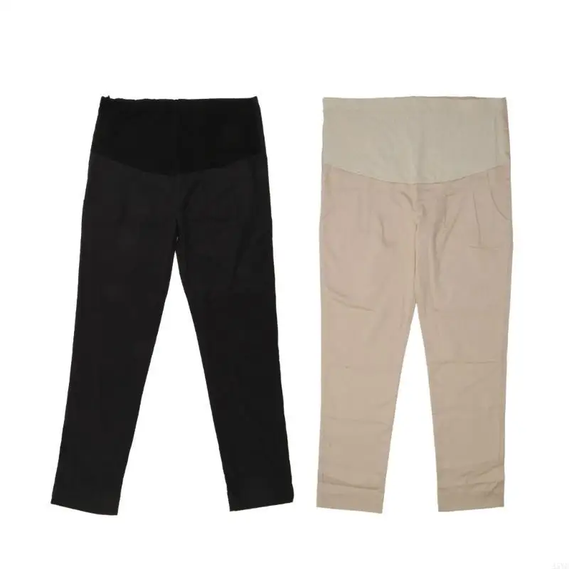 A5YC Pantaloni premaman da indossare lavoro Pantaloni harem premaman Pantaloni ventre autunnali primaverili