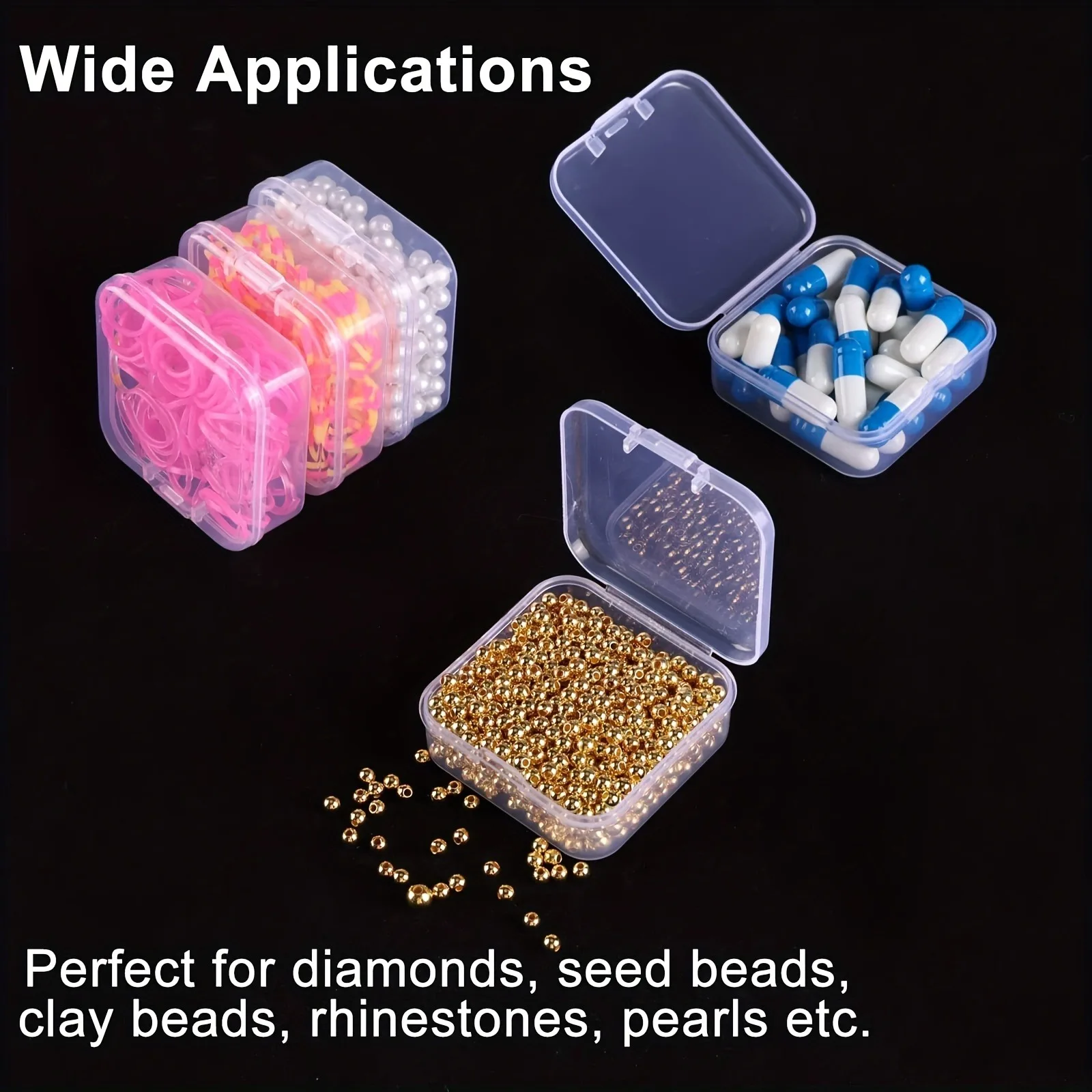 14pcs in 1 Set Beaded Storage Box Nail Art Jewelry Earring Seed Beads Storage Bottle DIY Diamond Painting Rhinestone Craft