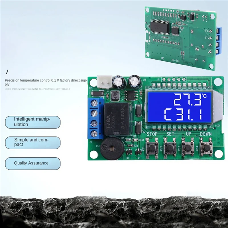 ABVG-XY-T01 Digital Temperature Controller Module High Precision Temperature Module LCD Display Temperature Control
