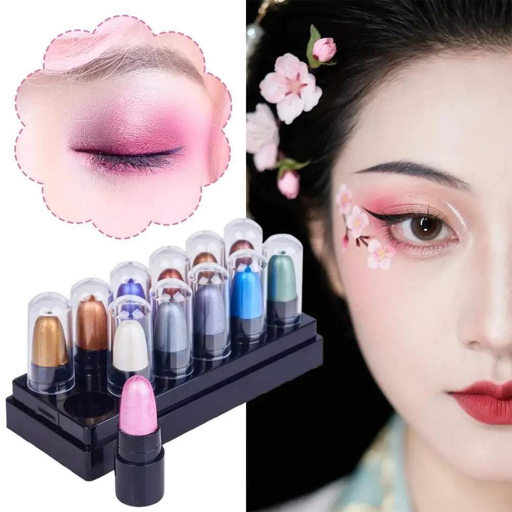 Bâtons de fard à paupières nacrés, haute pigmentation, paillettes, longue durée, Non taché, maquillage pour les yeux, crayon imperméable W4Z2