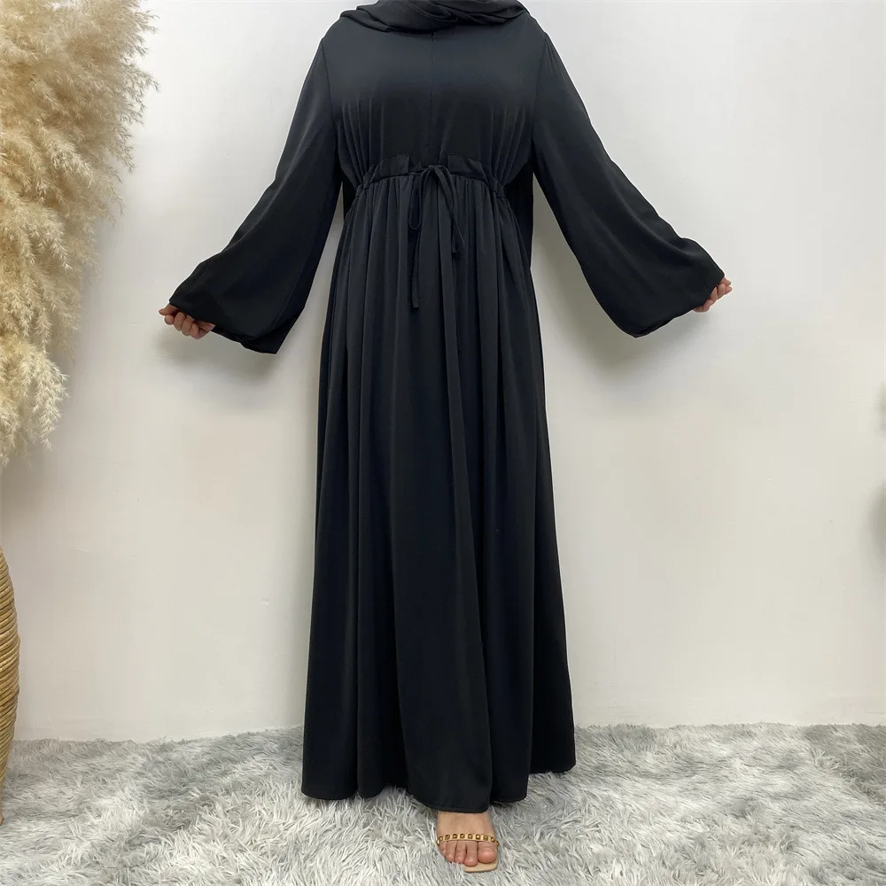 

New Ramadan Abayas for Muslim Women Casual Open Front Zipper Long Sleeve Maxi Dress Turkey Dubai Islam Arab Robe Kaftan Clothing