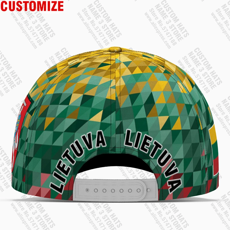 Lithuania Baseball Caps Free 3d Custom Name Team Lithuanian Logo Lt Hat Ltu Country Travel Lietuva Nation Lietuvos Flag Headgear