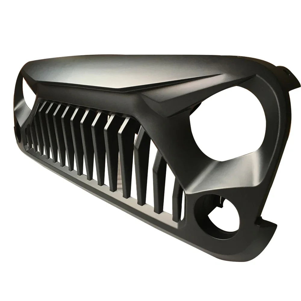 SXMA J189 Angry Grille Front Black ABS 4*4 Auto Parts Front Bumper Grilles For Jeep Wrangler 2007-2017 JK JKU