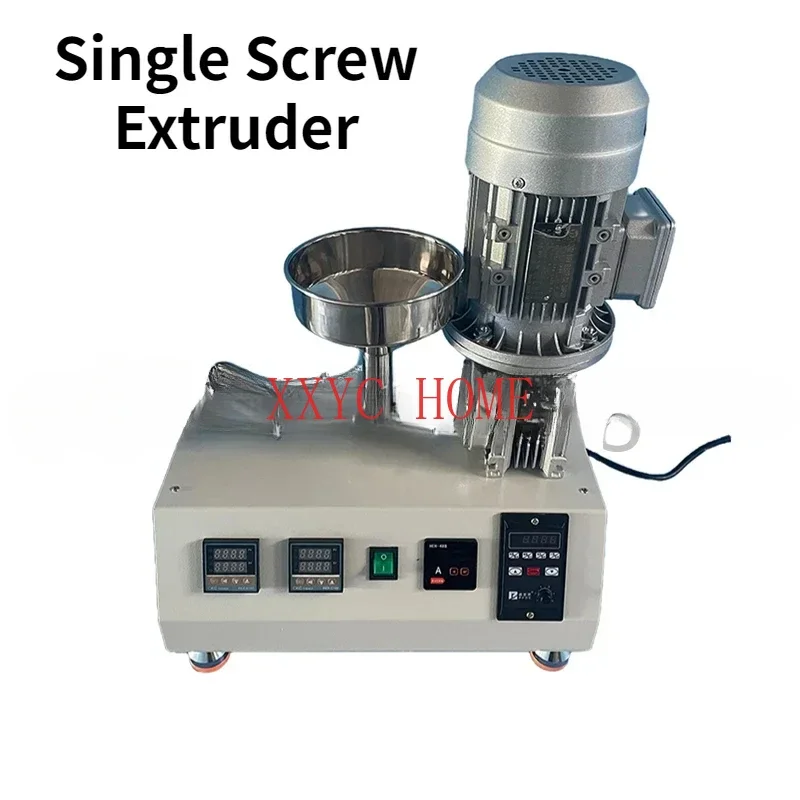 Single Screw Extruder Laboratory Plastic Extruder Machine Polymer Injection Molding Crusher Traction water tank ABS Extrusion