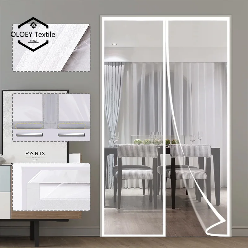

Air conditioning door curtains, partition curtains,anti slip air conditioning, transparent magnetic suction No punching required