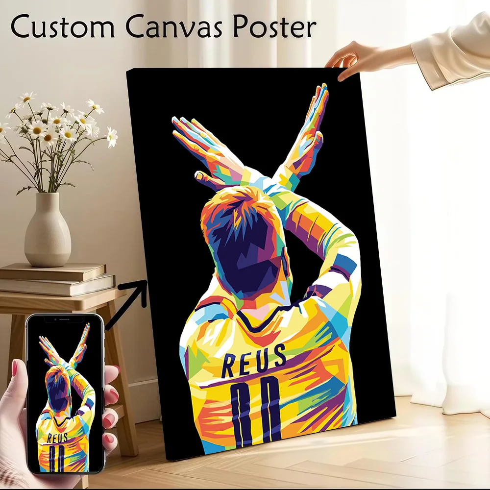 Marco Reus WPAP Art Printed Canvas Poster Custom Pictures Wall Art Canvas Painting for Room Decoration Aesthetic Wand Deko Home