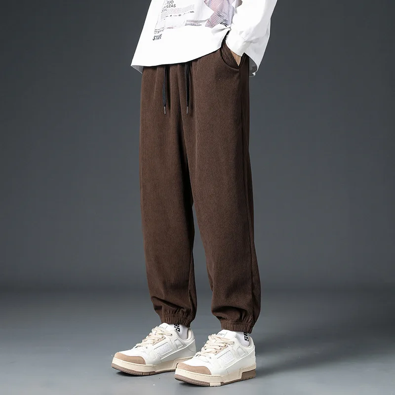 Men's Pants for Spring Summer Sports Pants for Boys Tying Feet Spring and Summer Hoodies Trendy Loose Men's Casual Trousers