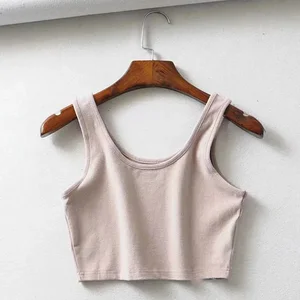 بلوزة قطنية قصيرة بلا أكمام للنساء ، بلوزة قصيرة مثيرة مع ياقة ، بار أفضل 8 متاجر إكسسوارات مثيرة مبيعا - رقم 2