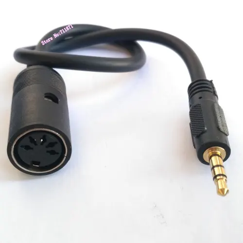 Imagen 2 del producto Estéreo TRS 3,5 macho 5 pines DIN macho hembra Cable de Audio línea A B tipo 5 pines DIN MIDI hembra macho TRS 3,5mm Cable adaptador macho