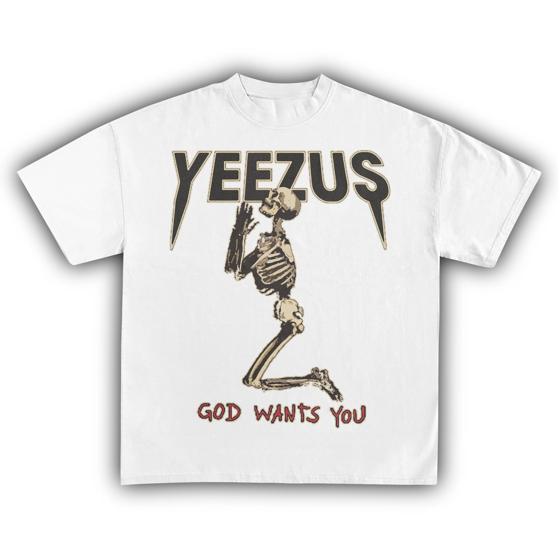 Yeezus Kanye West  American Rapper Cotton T-shirt Women Unisex Fans Essentials Short Sleeve Retro Tops Summer Vintage Print Tees