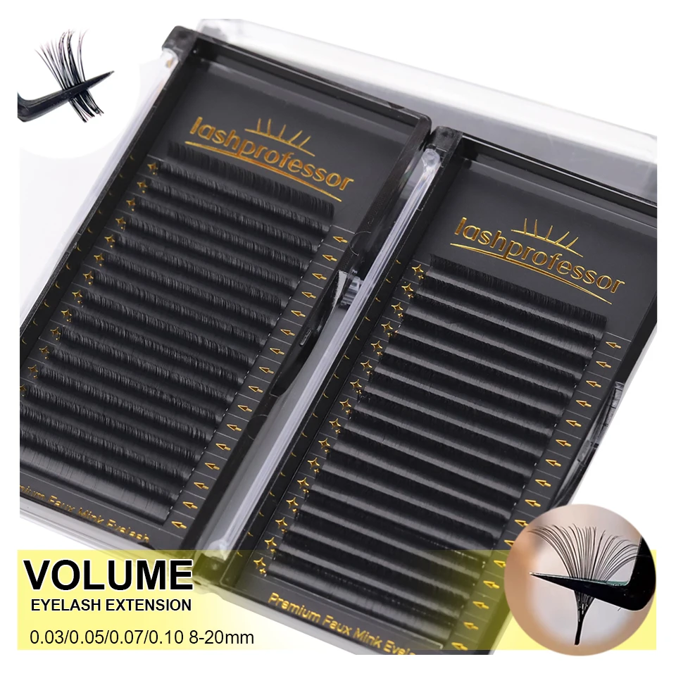 

Lashprofessor Volume Eyelash Extension 0.03/0.05/0.07/0.1 Premium Silk Mink Pinching Fan Lashes Matte Cashmere Lashes Extensions