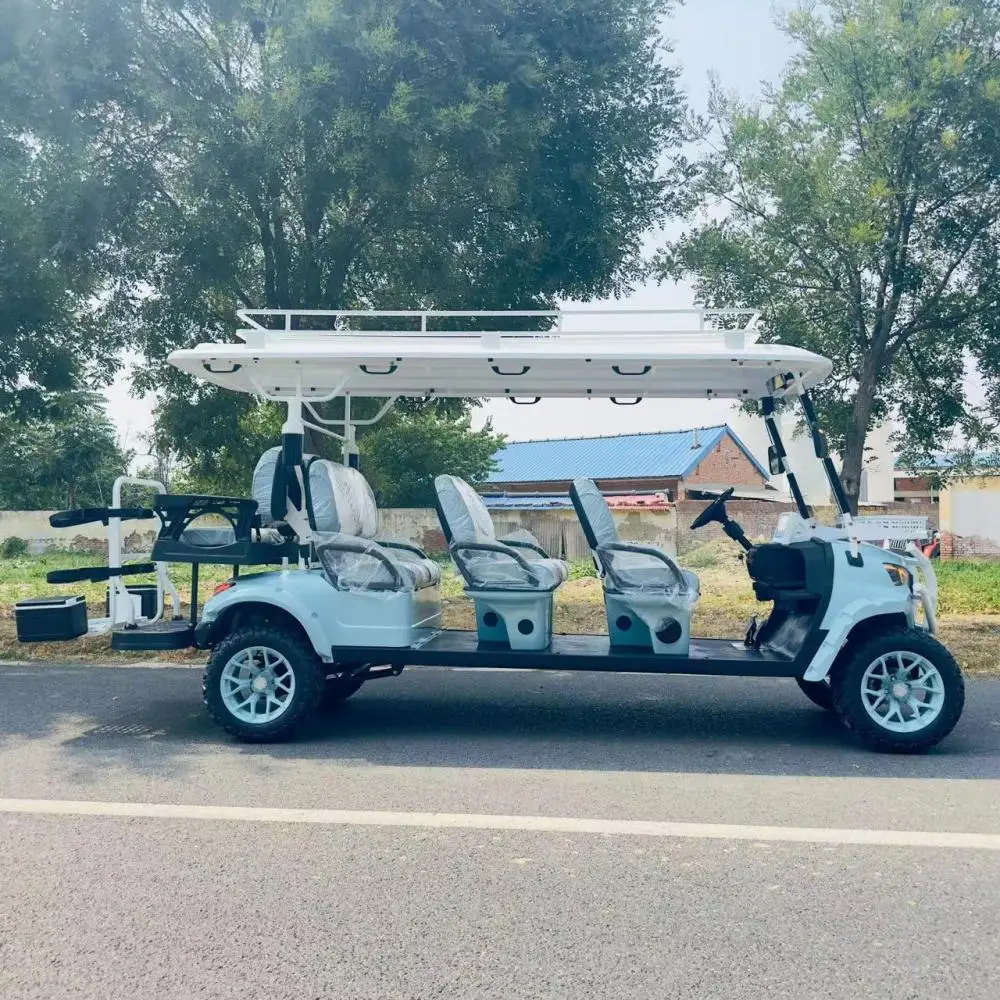 Street Legal 4 Seater Golf Cart Solar Panels Adult Golf Scooter Off Road Lithium Battery Golf Hunting Carts Electric