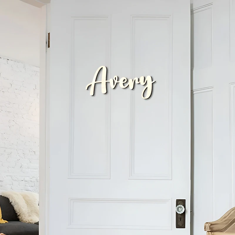 Personalized Wooden Name Sign Custom Wooden Name Sign for Kids Room Baby Name Wooden Sign image 3