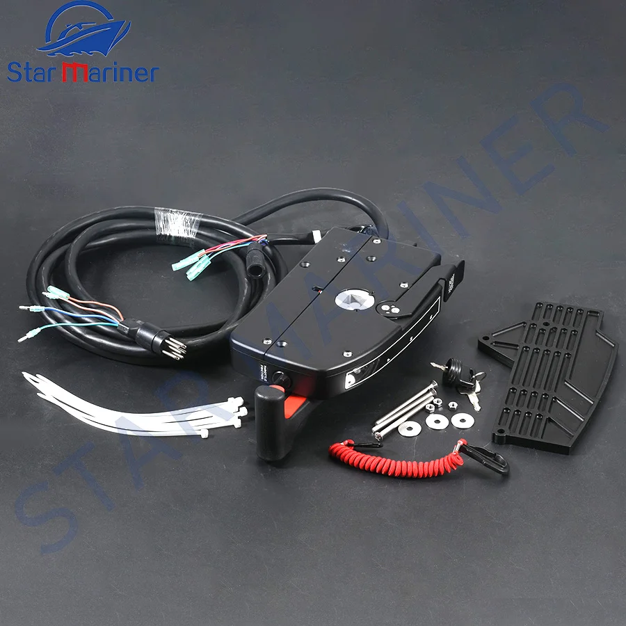 Remote Control Box 881170A15 For Mercury 2 Stroke 8 Pins 15FT Wire Harness Remote Control-4000 Side Mount Power Trim