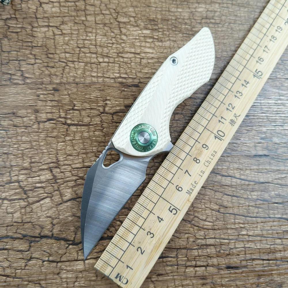 

TWOSUN Pocket Knife Daily Utility Folding 14C28N Satin Blade Resin Handle Flipper Fast Open TS314