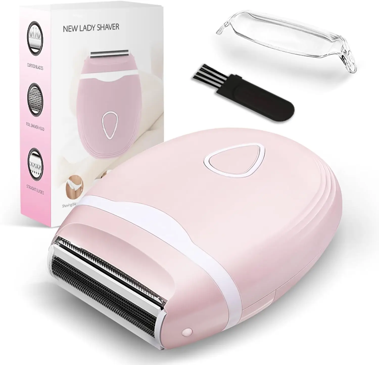 Barbeador elétrico feminino, mini navalha lavável, equipamento especial de remoção de pelos para corpo inteiro, perna, axila, área íntima 3 em 1