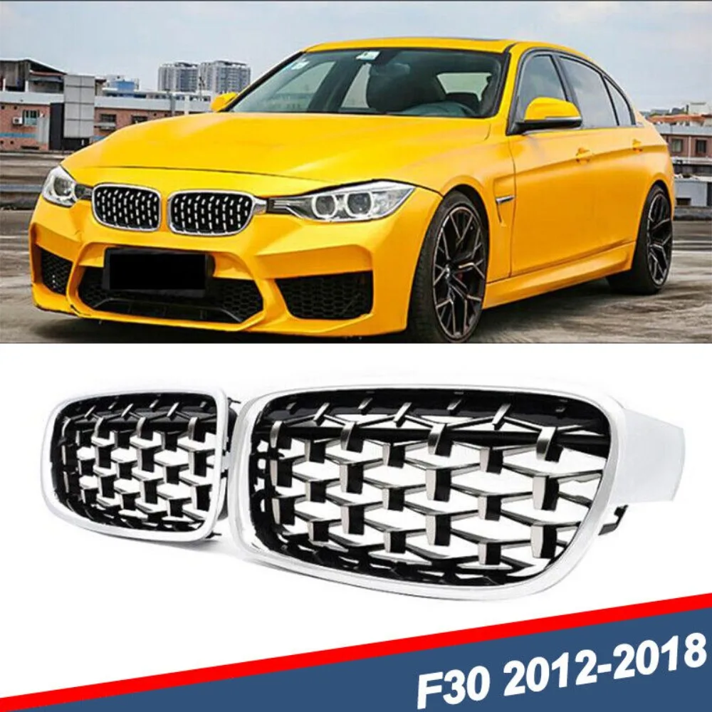 

Chorme Diamond Front Kidney Grille For BMW F30 F31 320i 328i 335i 2012-2018 US United States