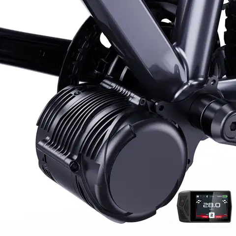 TONGSHENG TSDZ2 TSDZ2B TSDZ8 48V 500W 750W Kit de transmisión media con sensor de torsión, firmware actualizado de arnés 1T4, kit de conversión de E-BIKE