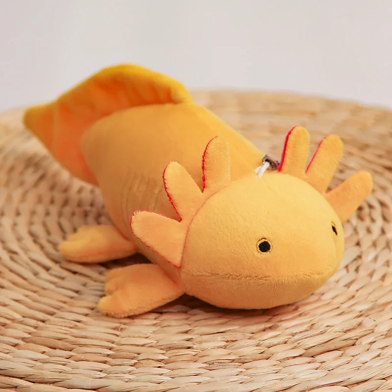 22 cm kleiner Axolotl-Plüsch-Schlüsselanhänger, Mini-süßer Salamander, Stofftier, Stofftier, Newt Kawaii, Taschenanhänger, Dekoration – Detail 15