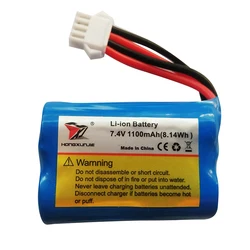 2S 7.4V 1100mAh 18500 Li-ion battery For HJ808 UDI 001 UDI001 HQ960 Remote control R/C Boat SM-4P Plug 7.4V USB charger SM-4P