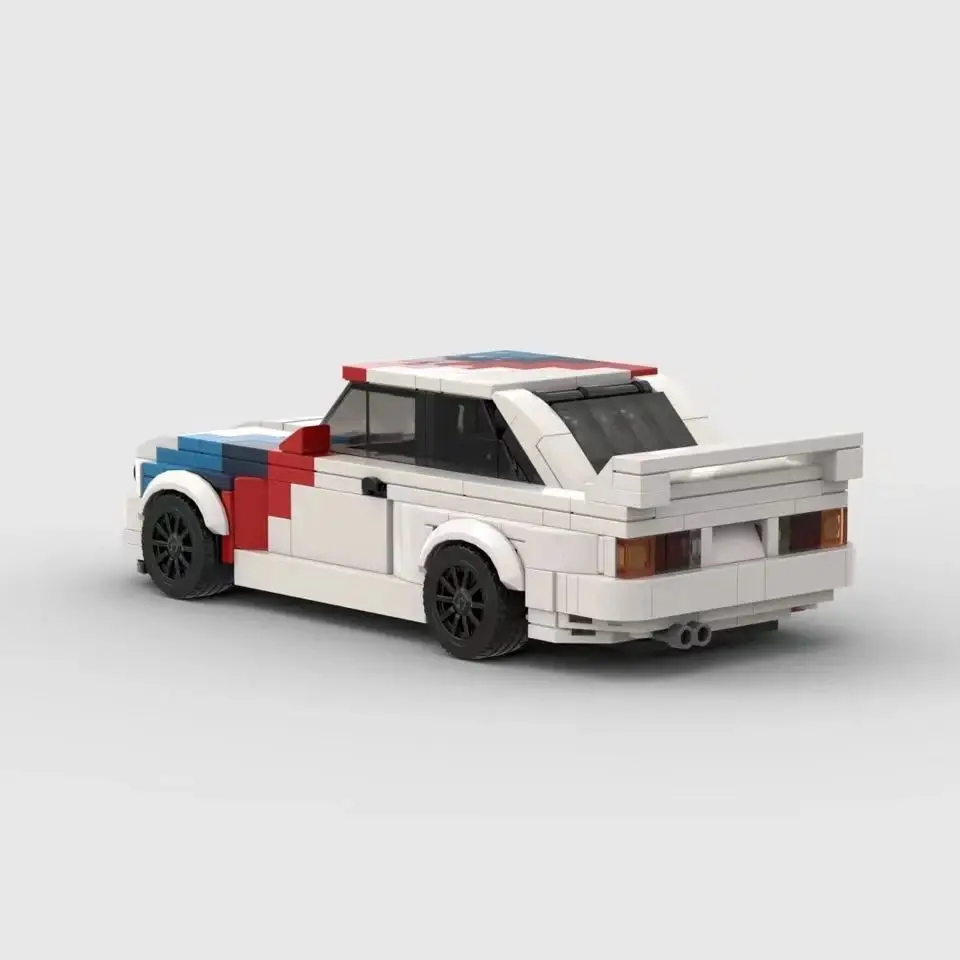 MOC Technical M3 E30 Racing Sportscar Vehicle, Speed Champion Inboulon importer décennie ks, Brick Creative Garage Toys for Boys, 455PCs