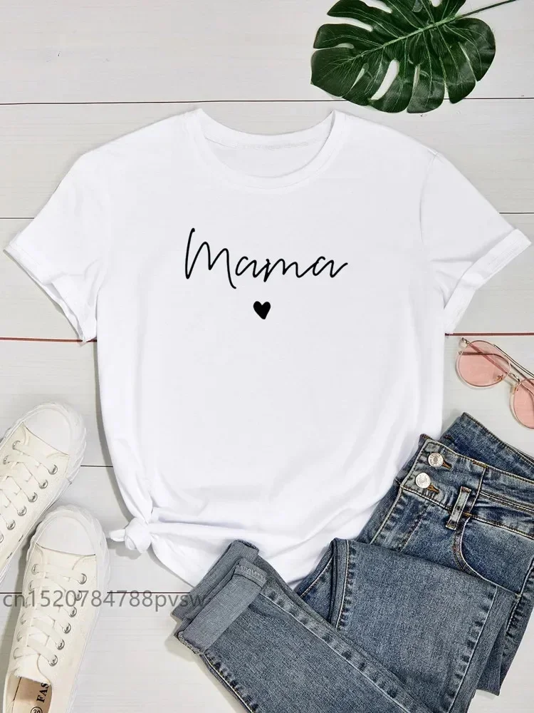 Mother kids Tshirt MAMA & MINI mommy and daughter matching clothes baby girl clothes Fashion cotton family T Shirt Short Sleeve