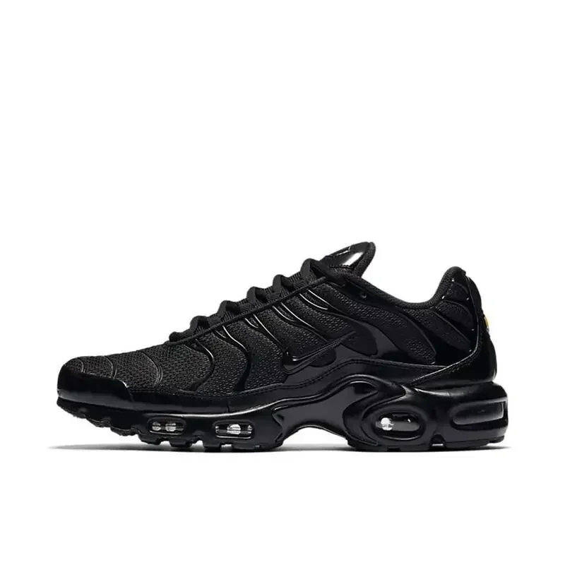 Nike Air Max Plus TN Unisex Running Shoes Breathable, Non Slip, Durable Air Cushion, Cushioning Fabric Triple Black