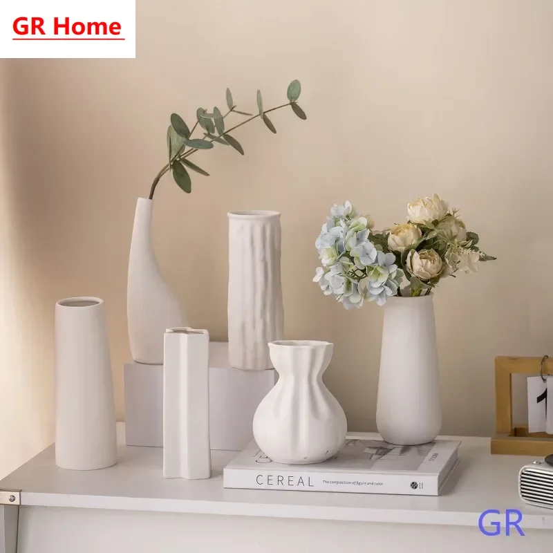 Minimalist Wabi-Sabi Vase for Home Decor, Artistic TV Cabinet Ornament, Boho Entryway Table Decor