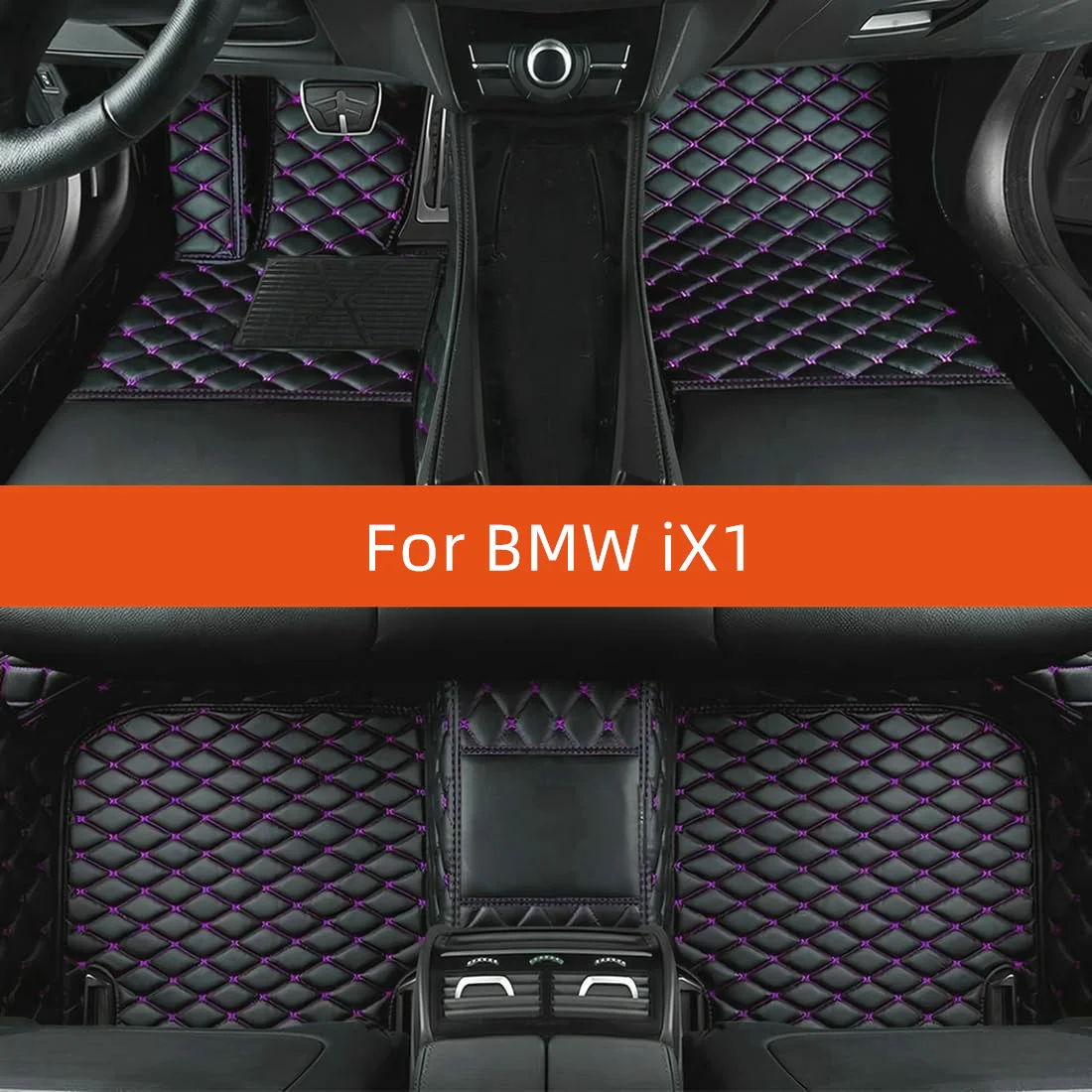

Custom Leather Car Floor Mat For BMW iX1 2022 2023 2024 2025 2026 2027 Car Mat Interior Accessories