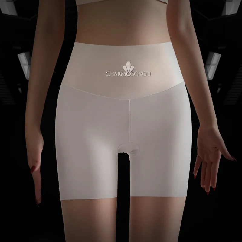 Safety Pants High Waist Women\'s Shorts Under The Skirt Ice Silk Seamless Panties Briefs Breathable Cycling Shorts Hip Lift Pants