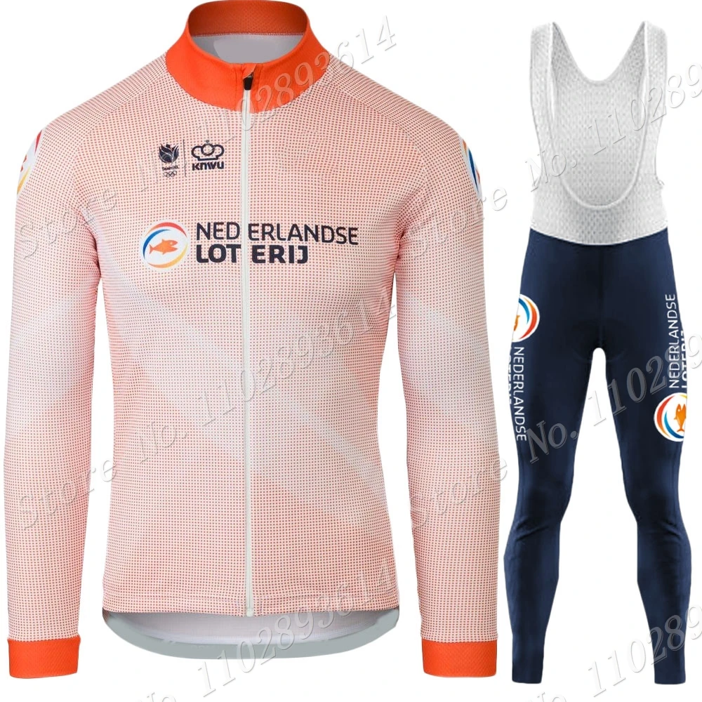 2023 Netherlands National Team Cycling Jersey Set Dutch Clothing Suit Long Sleeve MTB Bike Road Pants Bib Ropa Maillot