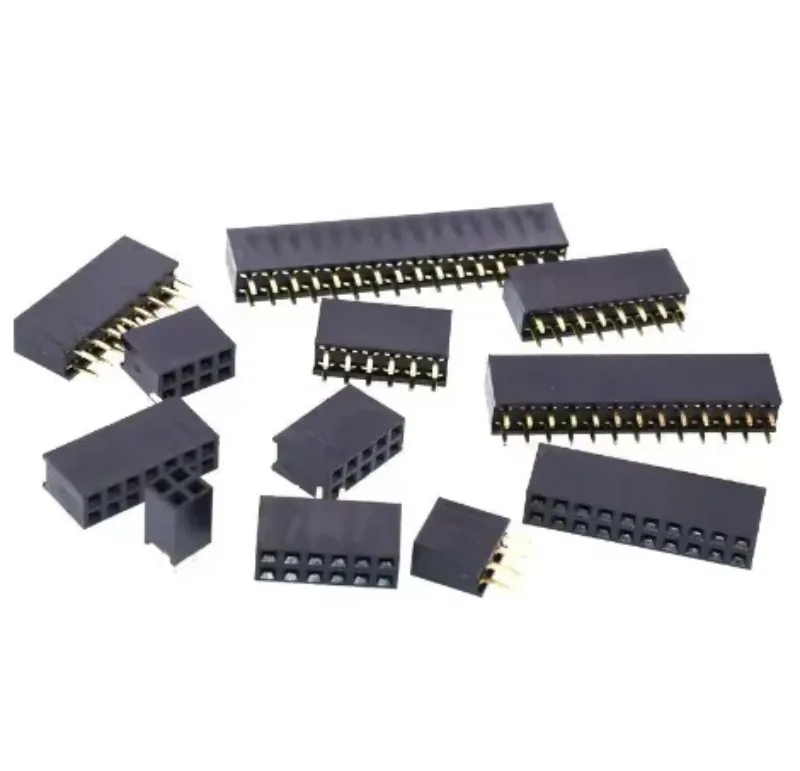커넥터 1PCS 피치 2.54mm 이중 행 암 시트, 행 암 소켓 2*2P/3/4/5/6/8/10 P/12P/20P/40P