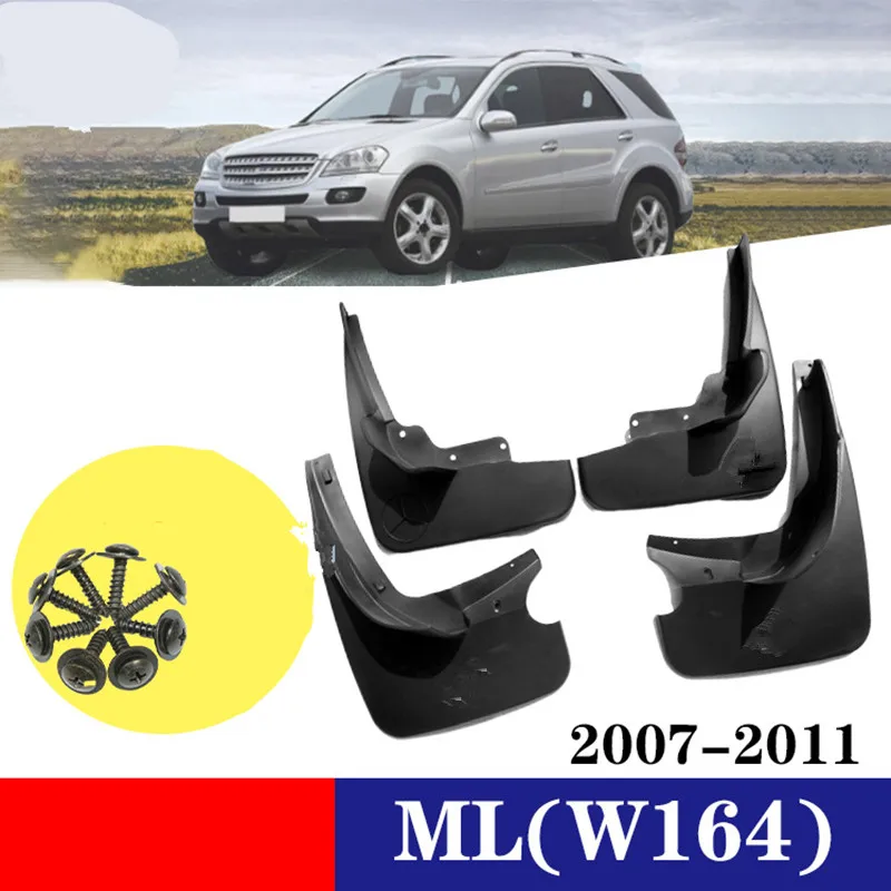 4pcs Mudflaps Mud Guards For Mercedes Benz M Class M-Class W164 2006-2011 ML350 ML500 2006-2011 Mudguards Mud flap Splash Guards