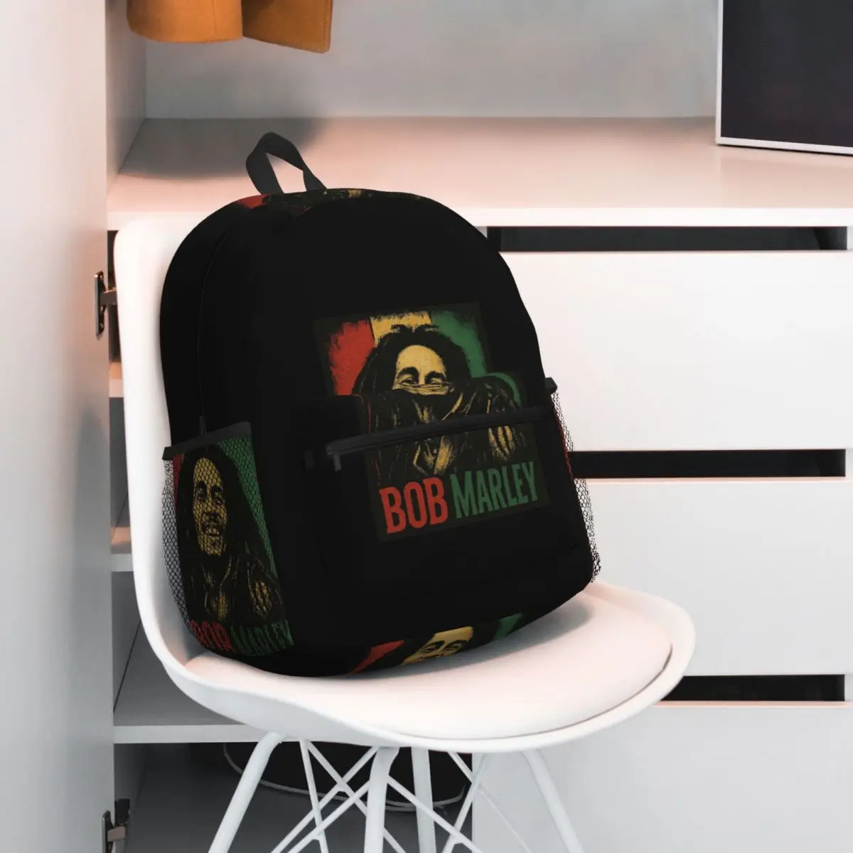 Bob Marley Album Reggae Music Jamaican Style Backpack Daypack Large Capacity Kids BookBag School Bag Shoulder Bags for Men Women