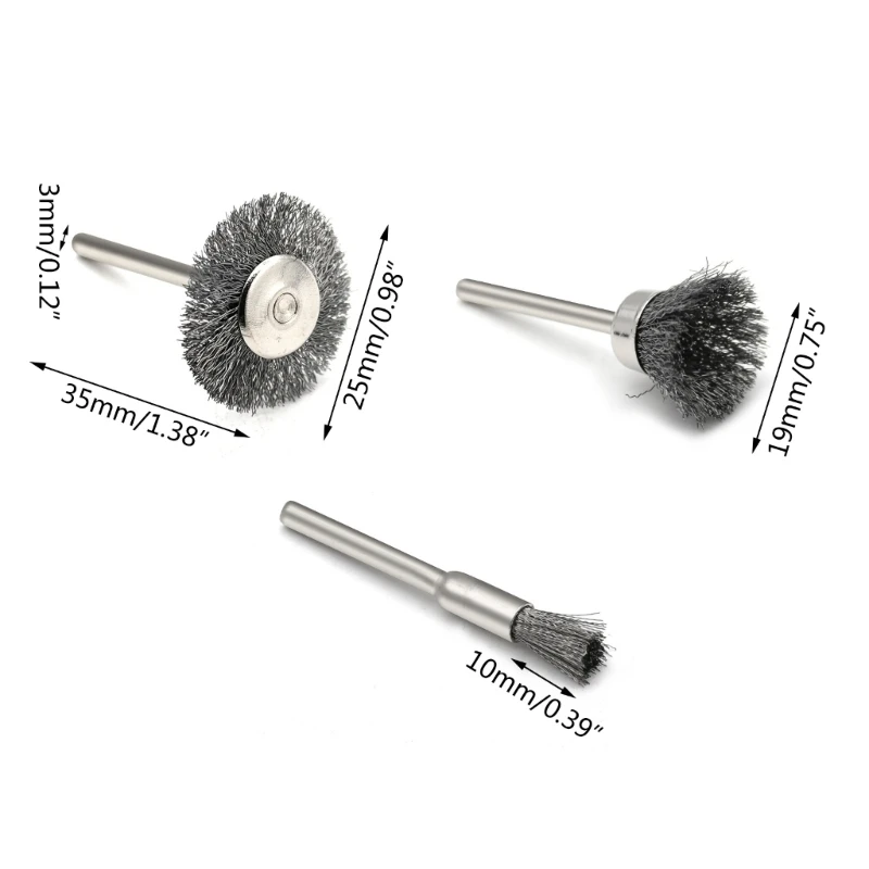45Pc/15Pc Bàn Chải Dây Dây Thép Đánh Bóng Bánh Xe Cho Nhiều Ứng Dụng Khác Nhau Thả Vận Chuyển