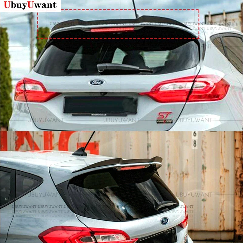 For Ford Fiesta ST MK8 Car Trunk Spoiler ABS Auto Rear Trunk Wing Accessories Spoiler  2018 2019-2021