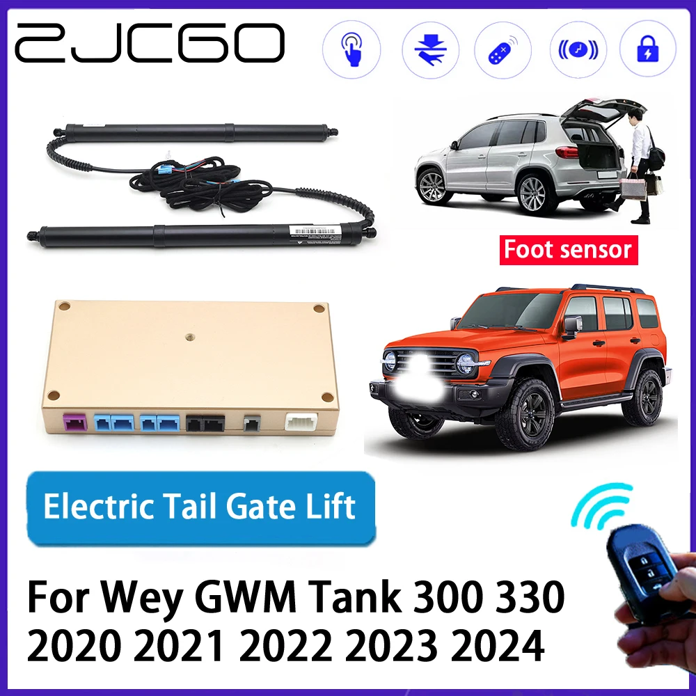 

ZJCGO Car Auto Trunk intelligent Electric Tail Gate Lift Automatic Tailgate Opener for Wey GWM Tank 300 330 2020~2024