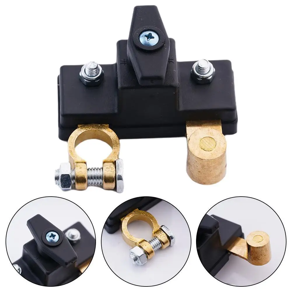 12/24V Auto Battery Power Off Switch For Car RV Brass Anti-loss Thickening Partition Protector Repair Hardware Tools Accessories