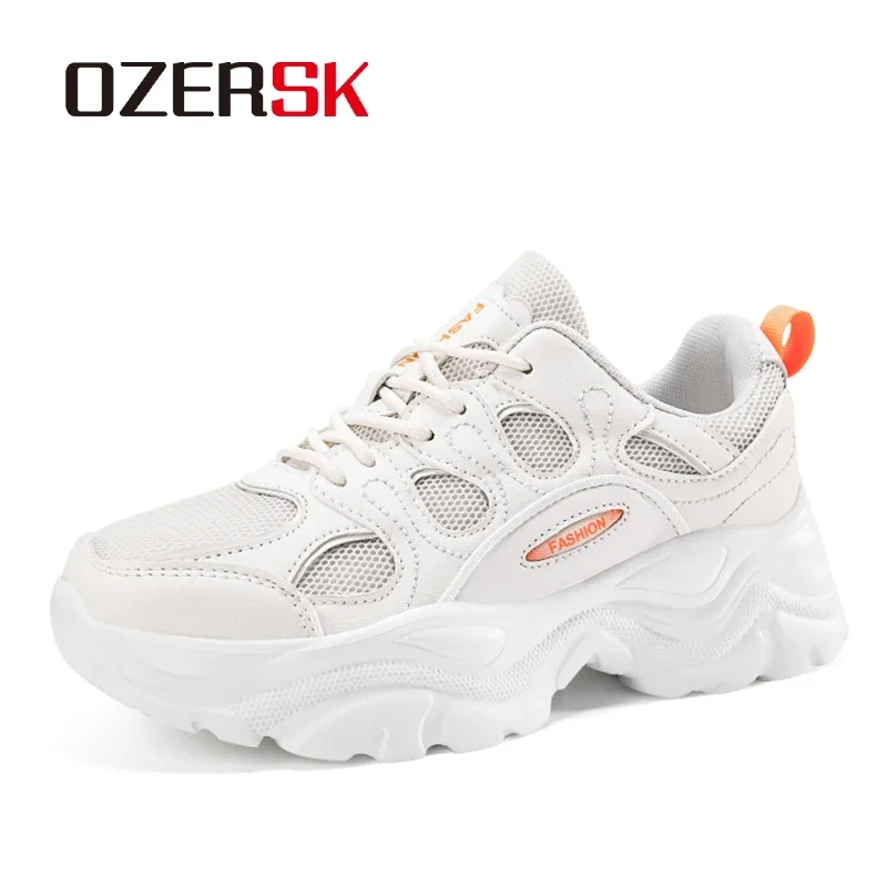 

OZERSK Fashion Women Shoes Lightweight Anti-Skid Casual Breathable EVA Sole Cushioning Comfortable For Women Clunky Shoes