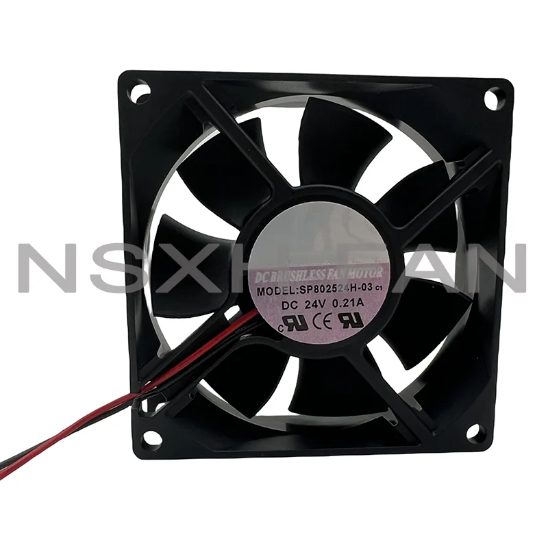 Ventilateur de refroidissement serveur 2 fils SP802524H-03 24V 0.21A 80x80x25mm