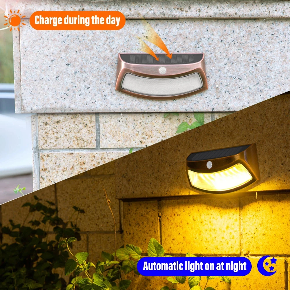 Solar Motion Sensor Light LED Wall Lamp Outdoor Waterproof Intelligent Light Control Garden Decorative Landscape Street Lantern