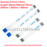 10Pcs 4Pin 5/6/7/8/9/10 Pin FFC FPC AWM 20624 80C 60V VW-1 0.5mm 1mm Pitch Flat Flexible Cable 5/10/15/20/25/30/40cm