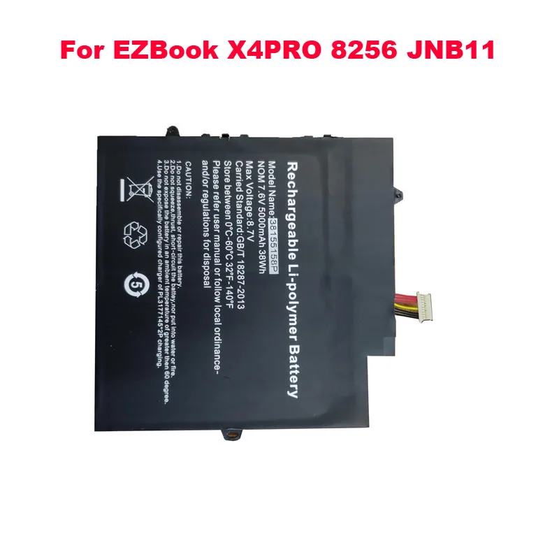 

Laptop Battery For Jumper For EZBook X4 Pro 8256 JNB11 HU140U-MB(V1.3) X4PRO 7.6V 5000mAh 38Wh New