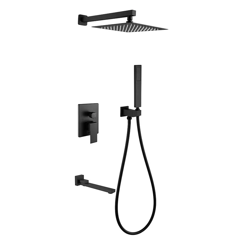 

All copper, square, concealed, shower, shower, hot and cold, waterfall type, water outlet, wall type, shower