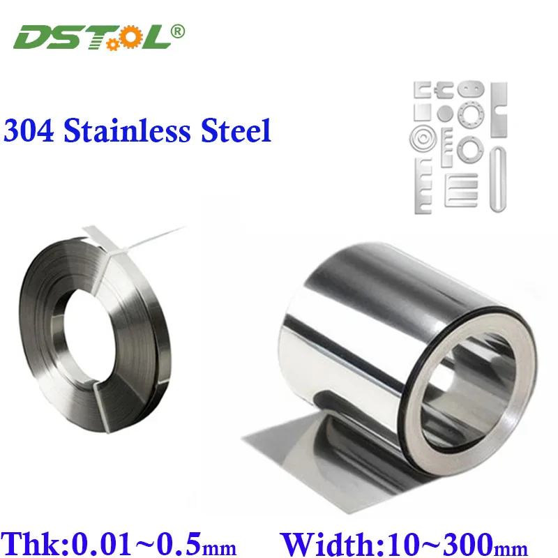 

304 Stainless Steel Foil Strip Sheet Thin Plate Thickness 0.01 0.02 0.03 0.04 0.05 0.06 0.07 0.08 0.1~0.5mm Corrosion Resistance